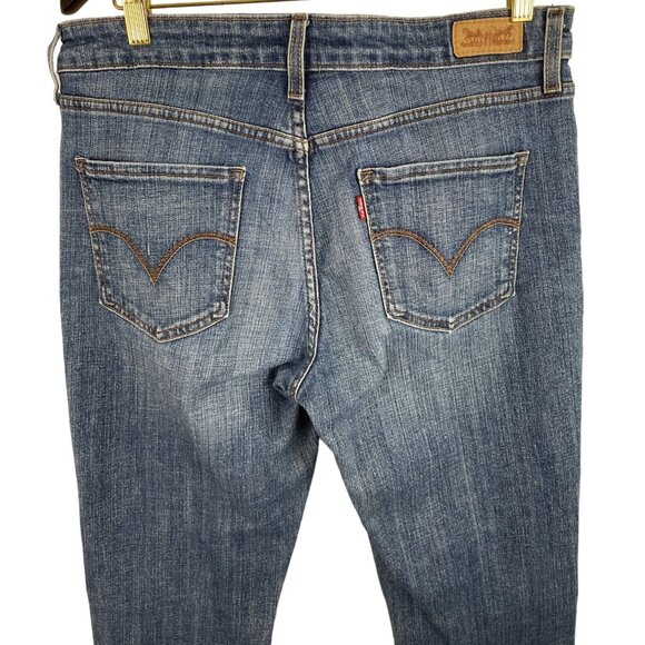Levis Mid RIse Skinny Medium Blue Denim Jeans Womens Size 12M - Picture 4 of 7